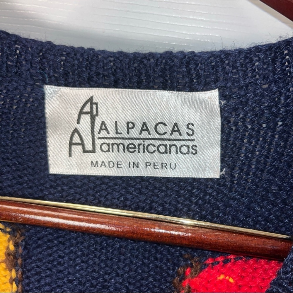 Alpacas Americana Golf Themed Knit Vest - Multicolor one size - Picture 4 of 11